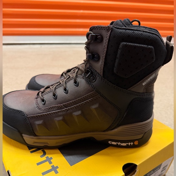 NWB Carhartt 6 Force Men\'s Waterproof Brown Work Boots Size 10.5 main image 11